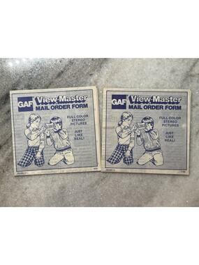 Two Vintage GAF ViewMaster Mail Order Forms Pamphlet 0180 And 4079